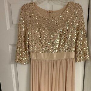 Bridesmaid sequin maxi dress. Size 6